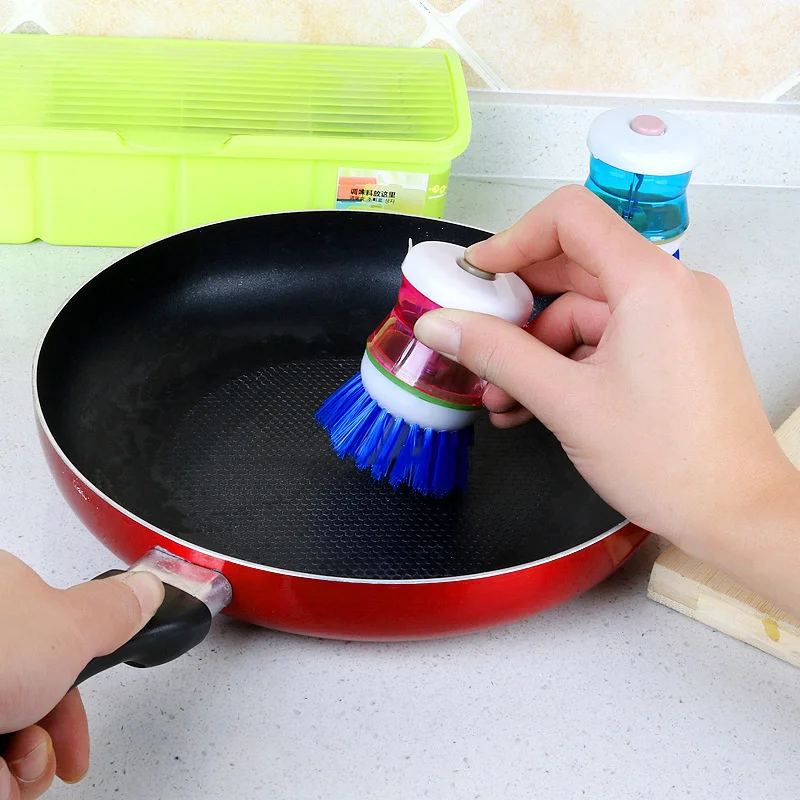 Candy Color Кухонная мойка Кастрюля Щетка для посуды Мытье посуды с дозатором жидкого мыла для мытья посуды Аксессуары для бытовой химии