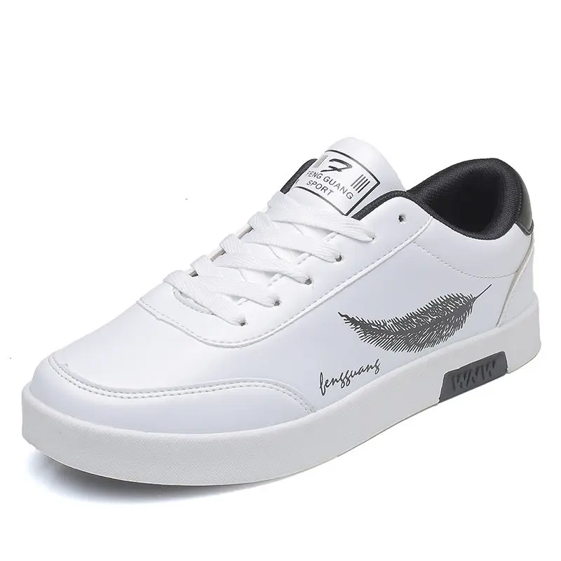 белые кроссовки Мужская повседневная обувь Дышащая мужская обувь Tenis Masculino с принтом перьев Zapatos Hombre Sapatos Уличная обувь Кроссовки