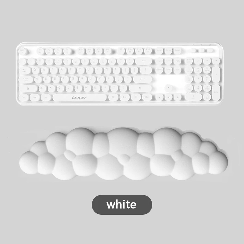 Cloud Клавиатура Подставка для запястий Мягкая кожа из пены с эффектом памяти Подушка для поддержки запястья для легкого набора текста Облегчение боли Эргономичный противоскользящий