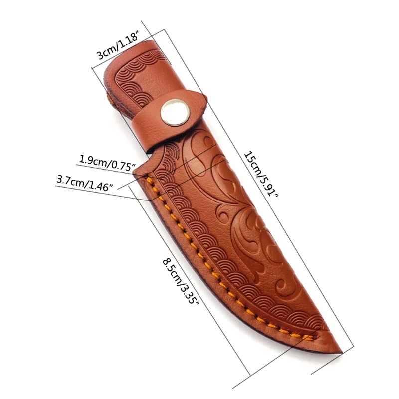  Тисненая кожа Кобуры для ножей Прямой держатель ножа Открытый инструмент для переноски Инструмент L9BE