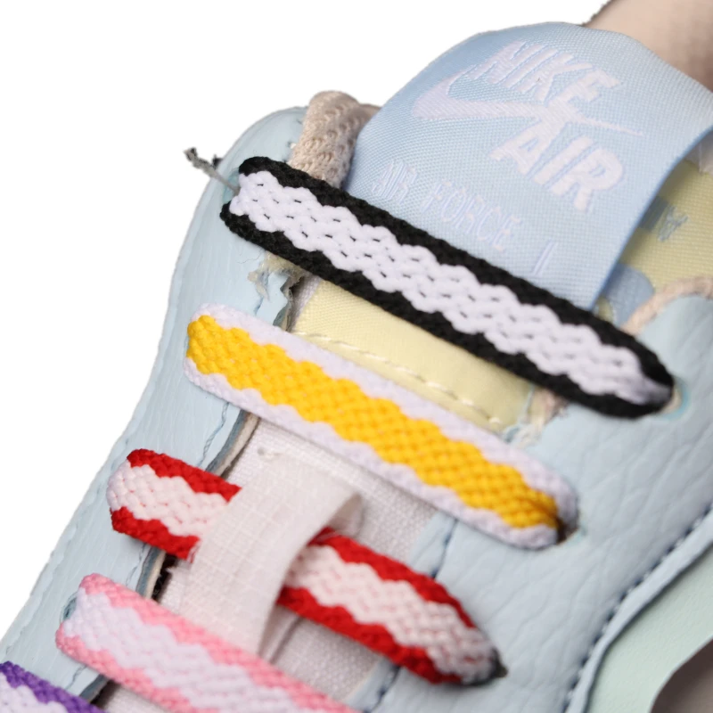 1 пара Красочные шнурки Радужный градиент Плоские шнурки для обуви Холст Повседневная обувь Хроматический цвет Шнурки Шнурки Аксессуары