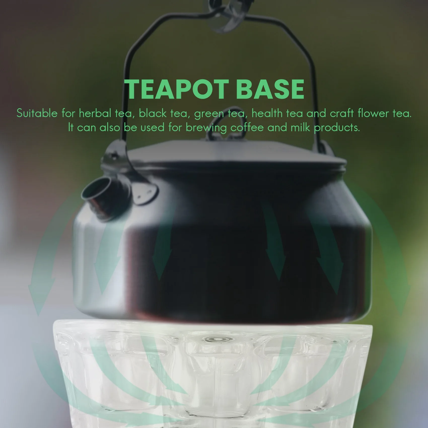 Прозрачный стеклянный термостойкий чайник в форме сердца' Подсвечник с подогревом нагревателя